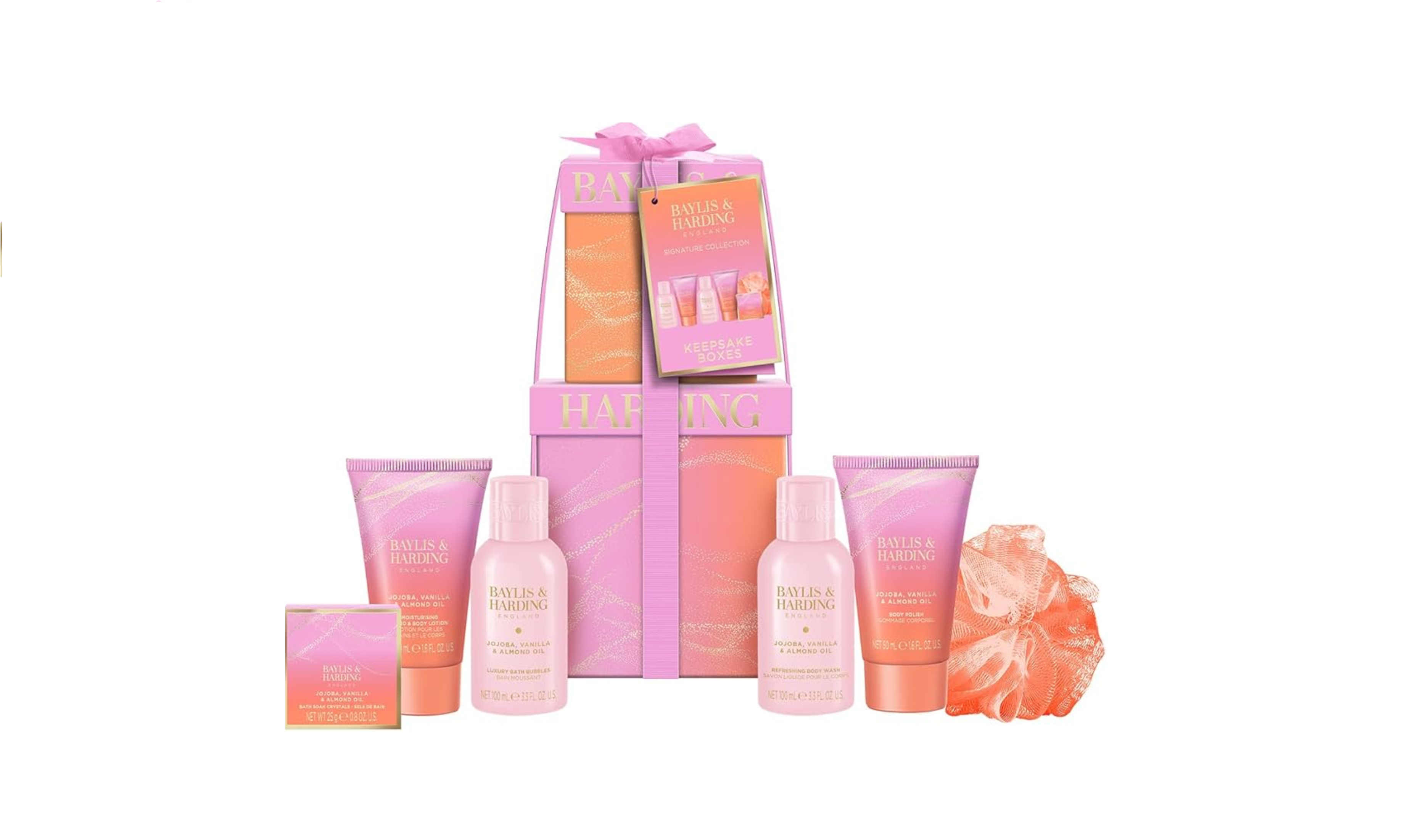 Baylis & Harding Gift Set for Women - Bath & Skincare Present - Jojoba, Vanilla & Almond Oil