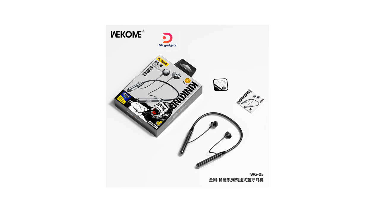 456H#WECOME® WG-05 Neckband Wireless Earphones – Black