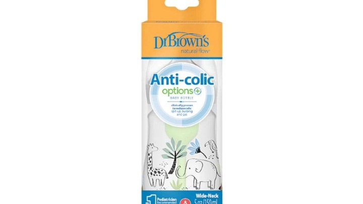 Dr. Brown Wide-Neck Option+ Jungle Elephant Boy Bottle 150mL 0m+