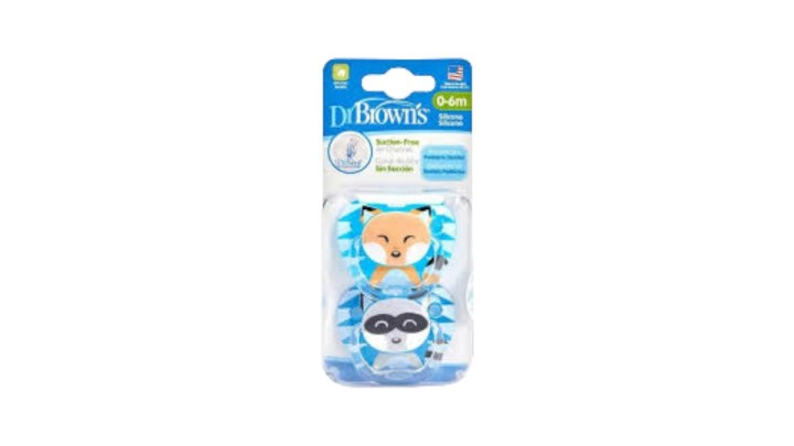 Dr. Brown's Boy Pacifier Animal Faces (0-6) 2 Pack