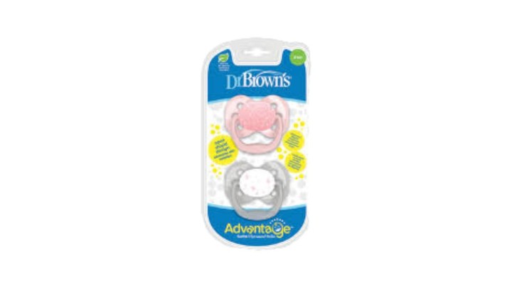 Dr. Brown's Advantage Pink Pacifier (0-6) 2 Pack