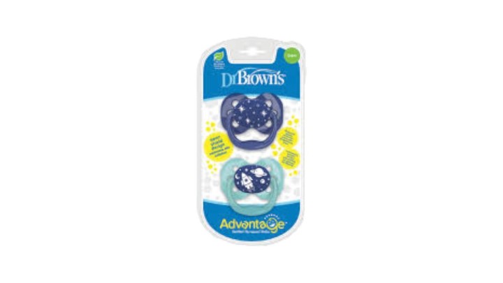 Dr. Brown's Advantage Blue Pacifier (0-6) 2 Pack