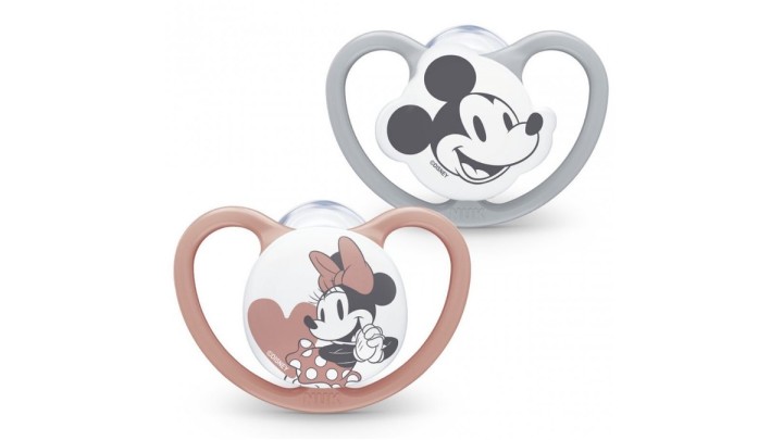 Nuk Silicon Soother S3 (Space) 2 Box Mickey-Minnie