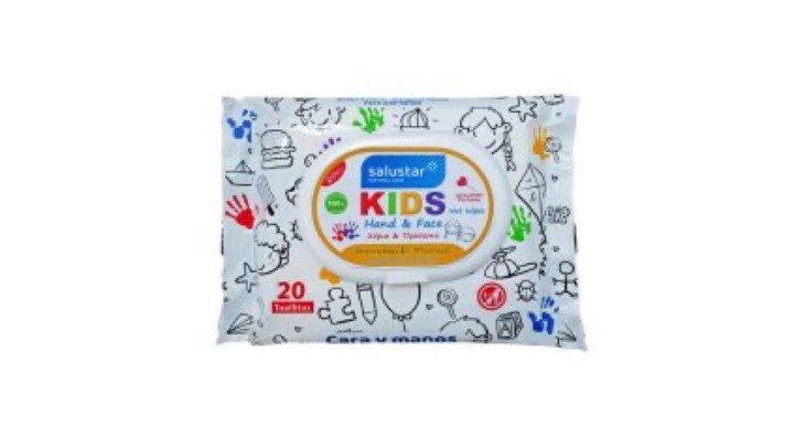 Salustar Kids Hand & Face 20 Wet Wipes