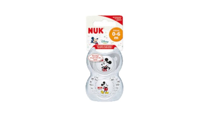 Nuk Silicon Soother S1 (Disney- Grey Mickey) 2 Pack