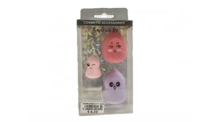 Ziggas Make Up Sponge Set With 3 Pieces