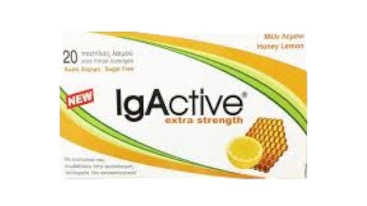 Igactive Honey & Lemon 20 Pastilles