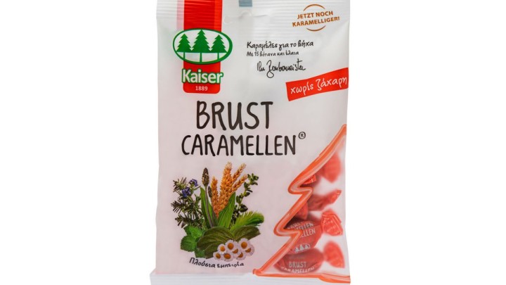 Kaiser Brust Caramellen Sugar Free Cough Drops 75gr