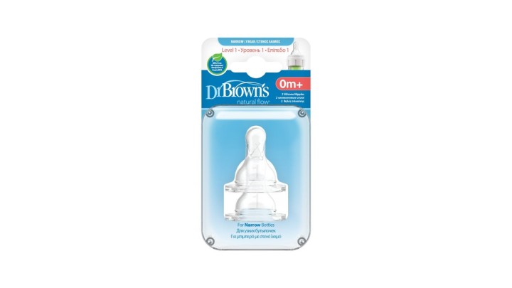 Dr. Brown's Narrow-neck Option+ Nipple Level 1 2 Pack
