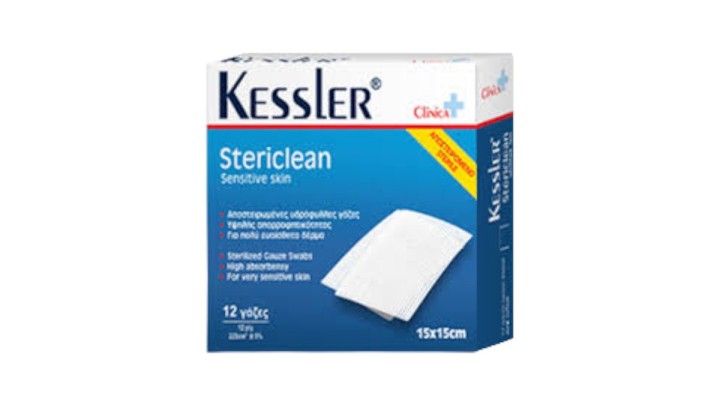 Kessler Stericlean Sensitive Skin 15 x 15cm 12 Pieces