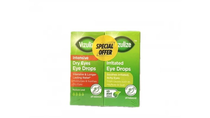 Vizulize Special Offer Intensive Dry Eyes Eye Drops + Irritated Eye Drops 15mL