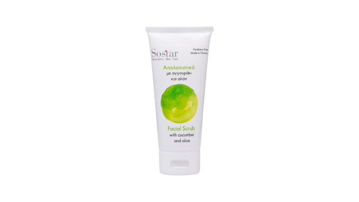 Sostar Facial Scrub With Cucumber And Aloe 75mL