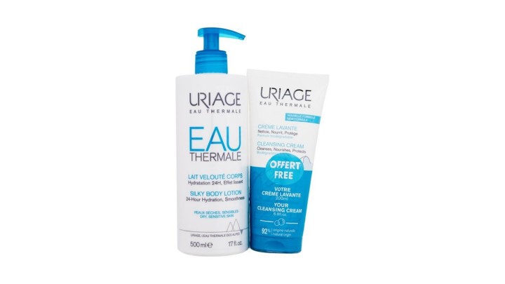 Uriage Eau Thermal Silky Body Lotion 500mL + Free Cleansing Cream 200mL