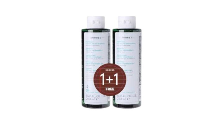Korres Shampoo 250mL Hair Loss For Men 1+1