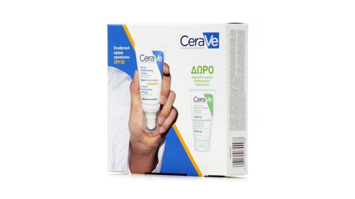 Cerave Facial Moisturising Lotion SPF30 52mL+ Free Hydrating Cream To Foam 50mL