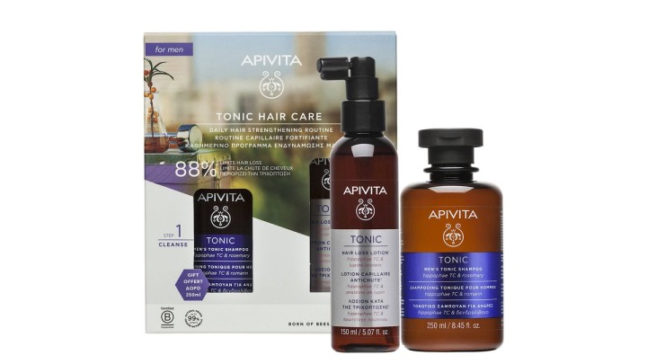 Apivita Tonic Hair Loss Lotion 150mL + Tonic Men's Shampoo