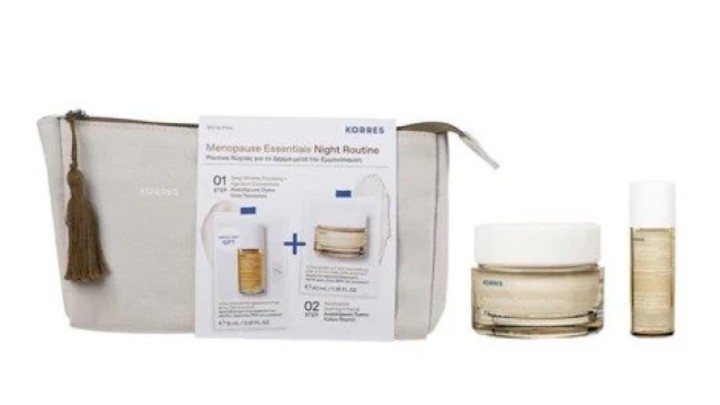 Korres White Pine Menopause Essentials Night Routine