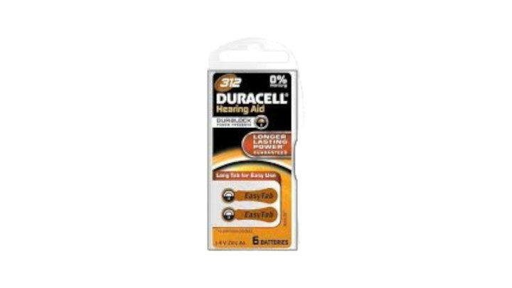 Duracell Hearing Aid Batteries No 312