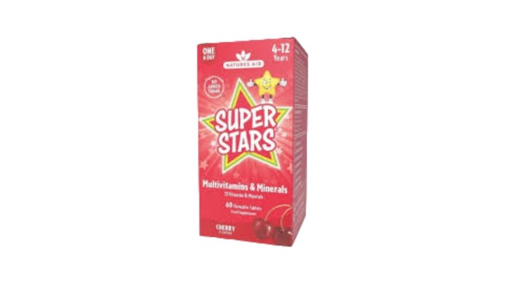 Nature Aid Super Stars Multivitamins & Minerals 60 Chewable Tablets