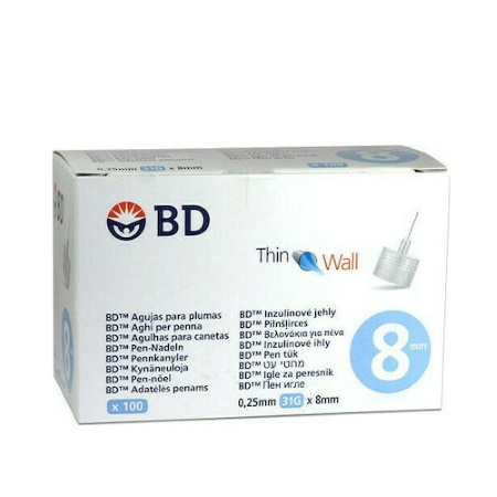 Bd Thin Wall 31gx8mm 100pcs