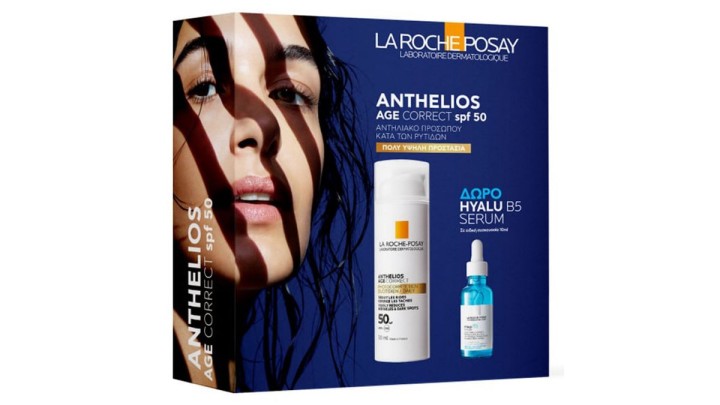 La Roche Posay Anthelios Age Correct SPF50 50mL+Hyalu B5 Serum 10mL