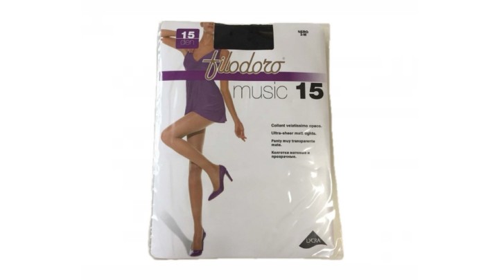 Filodoro Music 15, 15 Den, Nero Size 4-L