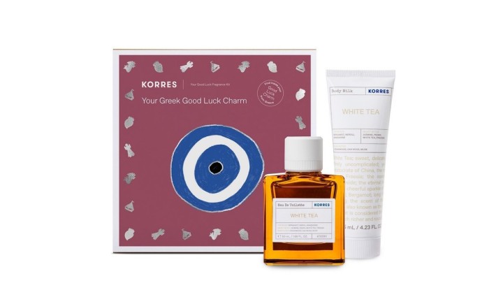 Korres Set White Tea Eau De Toilette 50mL & Free Body Milk 125mL