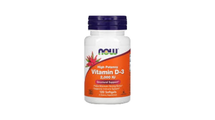 Now Vitamin D3 2000IU 120 Softgels