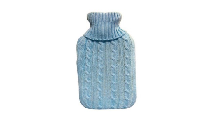 Avivo Hot Water Bottle, Blue/Turquoise Knitted 2L