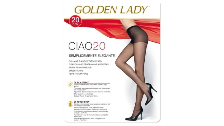 Golden Lady Tights Ciao 20, 20 Den, Nero Size 4-L