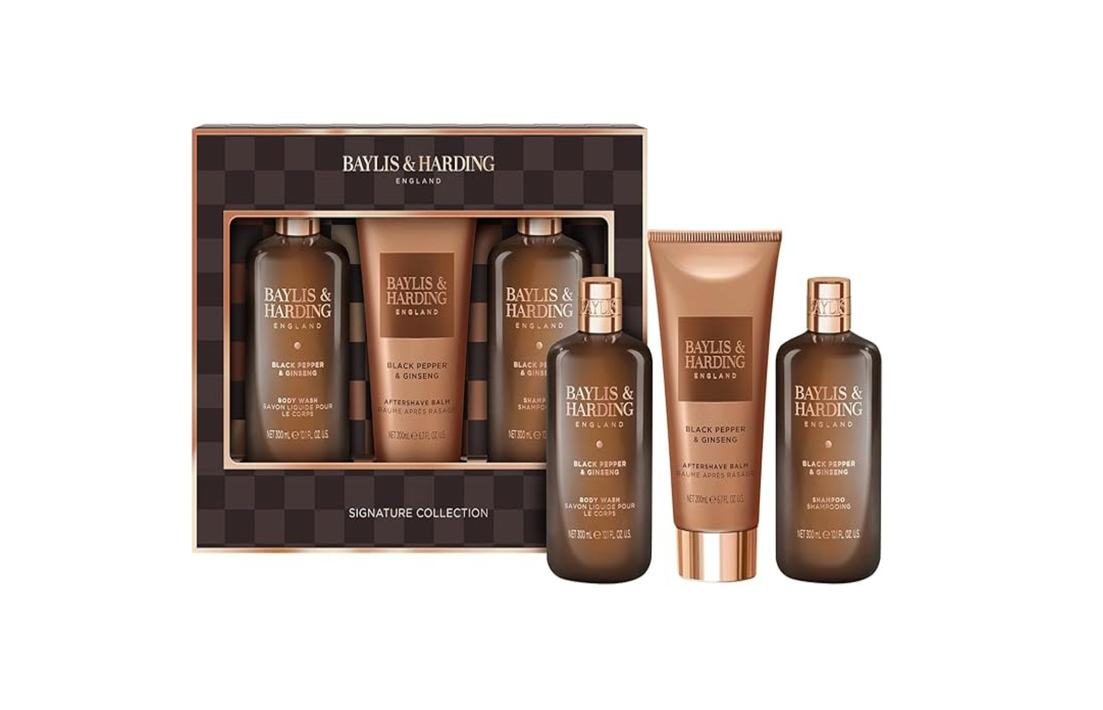 Baylis & Harding Black Pepper & Ginseng Men's Luxury Bathing Trio Gift Set
