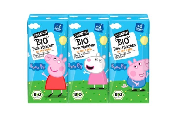 Disney, Peppa Pig Fruit Juice Apple Pear 3 X 200ml
