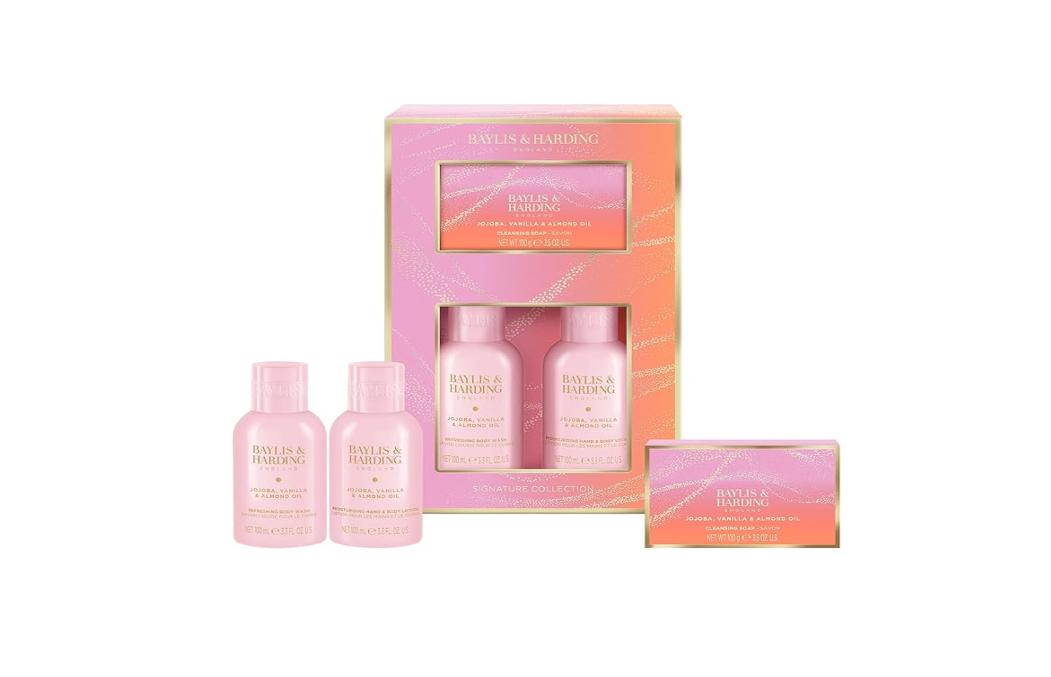 Baylis & Harding Jojoba, Vanilla & Almond Oil Make Me Sparkle Bathing Gift Set - Vegan Friendly