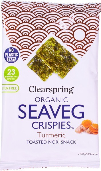 Clearspring Seaveg Crispies Turmeric Nori Snack 4G Bio