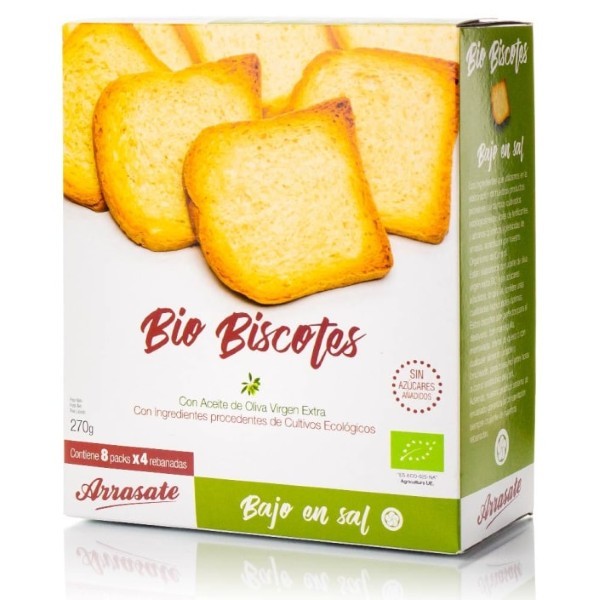 Arrasate Bio Toast Salt Free 270Gr
