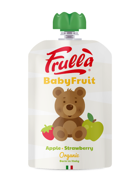 Frulla, Baby Fruit Apple Strawberry Puree 100G Bio