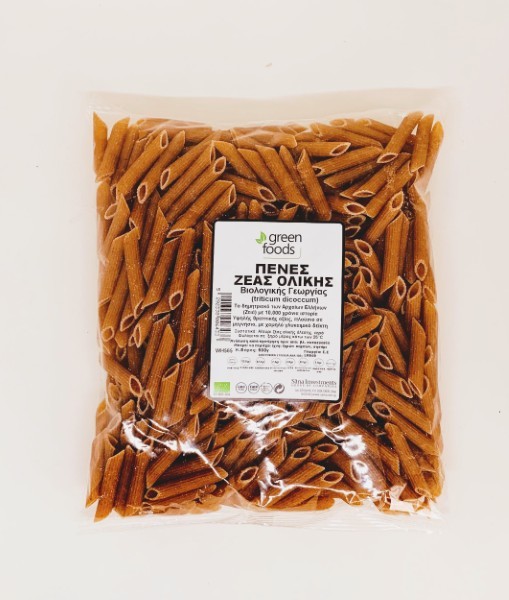 Green Foods, Wholegrain Ζεαs Penne Bio 500G