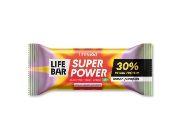 Lifefood, Super Power Lemon Pumpkin Protein Bar 40g Bio