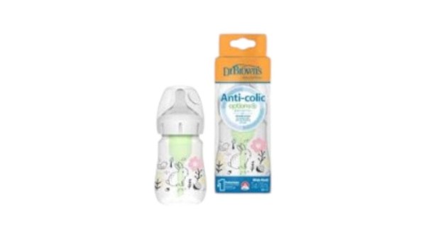 Dr. Brown Wide-Neck Oprion+ Woodland Bunny Girl Bottle 150mL 0m+