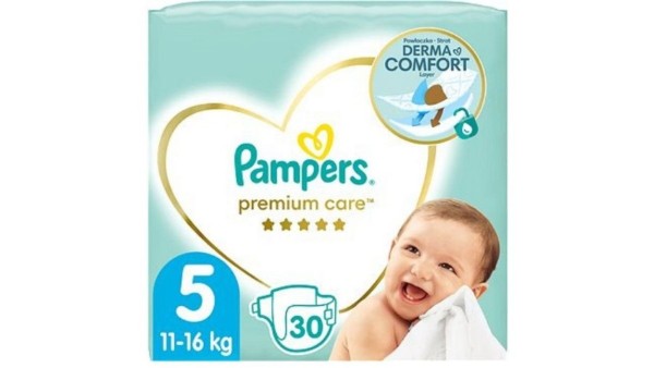 Pampers Premium Care Baby Diapers No5 11-16kg 30pcs