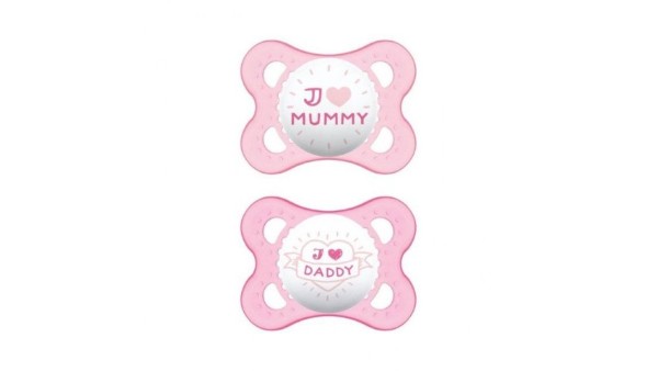 Mam I Love Mummy & Daddy 6-16m Pink