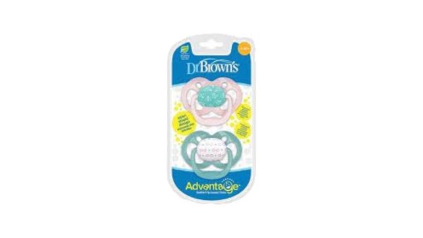Dr. Brown's Advantage Pink Pacifier Silicone (6-18) 2 Pack