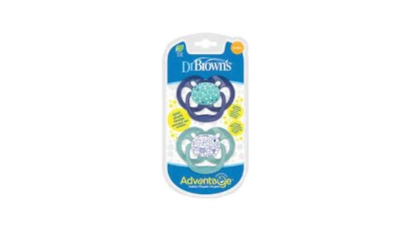 Dr. Brown's Advantage Blue Pacifier (6-18) 2 Pack