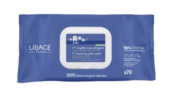 Uriage Bebe 1st Water Cleansing Wipes X70