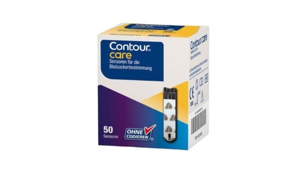 Contour Care Glucose Test Strips For Use With Ascensia Contour Care Glucose Meter, 50Pcs