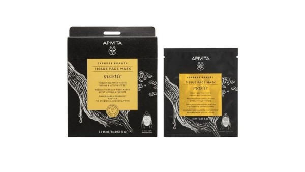 Apivita Express Beauty Tissue Face Mask Mastic 15mL