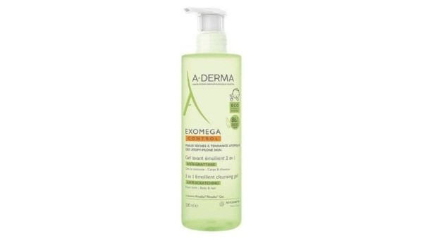 A-Derma Exomega Control Gel Lavant Emollient 2 In 1 500mL