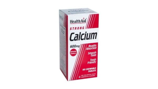 Health Aid Strong Calcium 600mg 60 Chewable Tabs