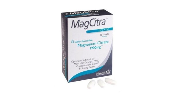Health Aid Magcitra Magnesium Citrate 1900mg, 60Tabs