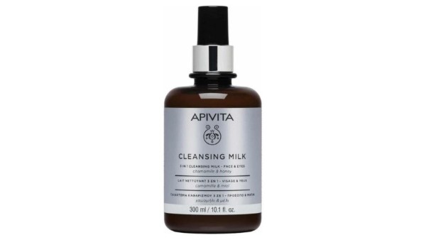 Apivita 3 In 1 Cleansing Milk For Face & Eyes 300mL